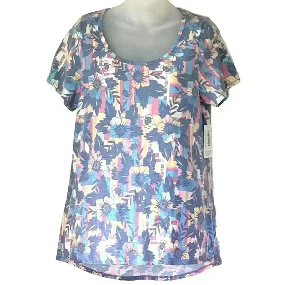 New Lularoe Classic T Simply Womans Medium Comfortable Colorful Floral Tropical - Picture 1 of 12